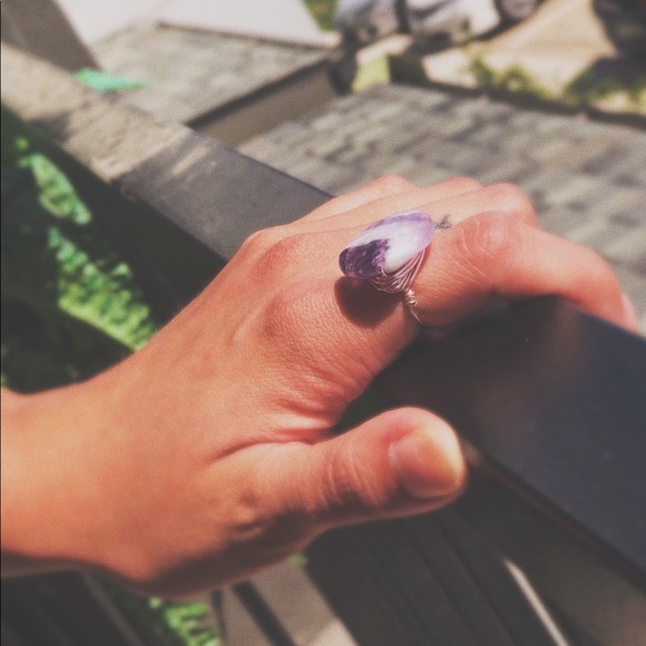 Natural Gemstone Wire Wrapped Rings - Picture 5 of 5